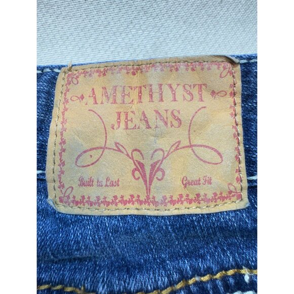 Amethyst Jeans Womens Distressed Skinny Jeans Size 11 Blue Denim Streetwear - Picture 10 of 15